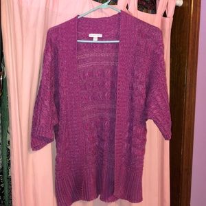 Sweater cardigan tee